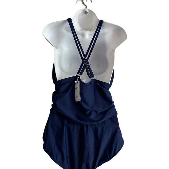 You Dian Navy Blue One Piece Bathing Suit Size XL NWT - Picture 3 of 16